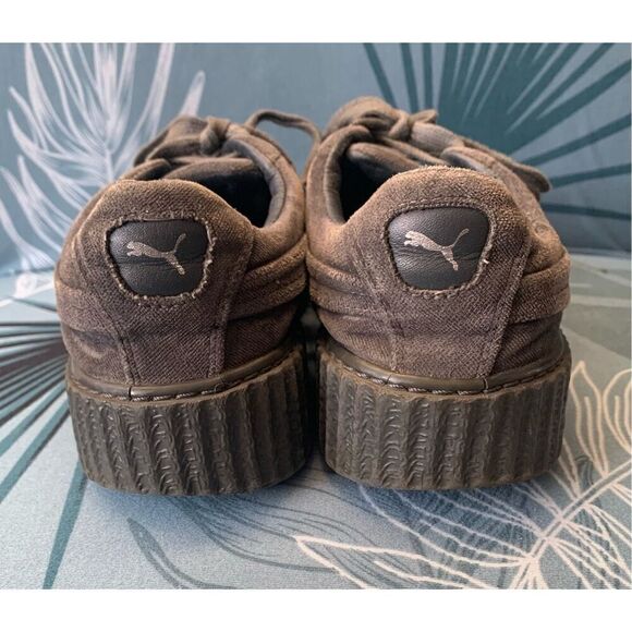 Puma Fenty By Rihanna Creeper gray Velvet SNEAKER GYM SHOES sz 7.5 - Picture 4 of 8